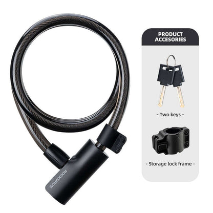 Bike Anti-Theft Zinc Alloy Steel Lock Portable with 2 keys