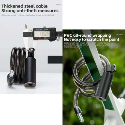 Bike Anti-Theft Zinc Alloy Steel Lock Portable with 2 keys