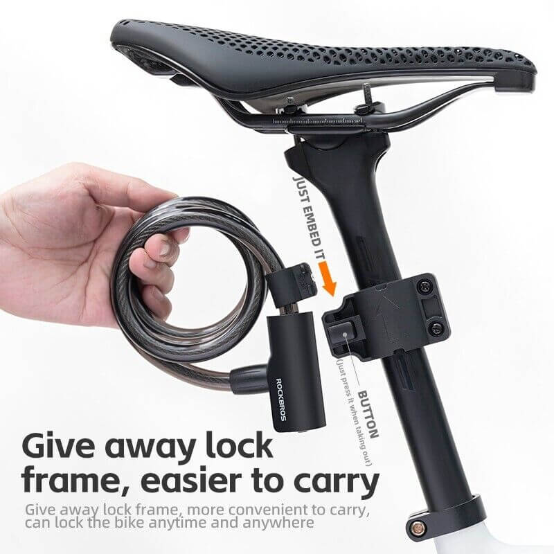 Bike Anti-Theft Zinc Alloy Steel Lock Portable with 2 keys