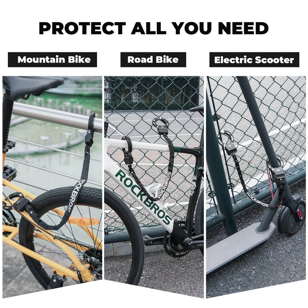 Scooter Bike Chain Anti-Theft Ring Lock with 2 keys