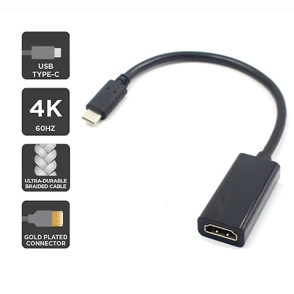 USB-C to HDMI 4K Adapter Cable HDTV Converter