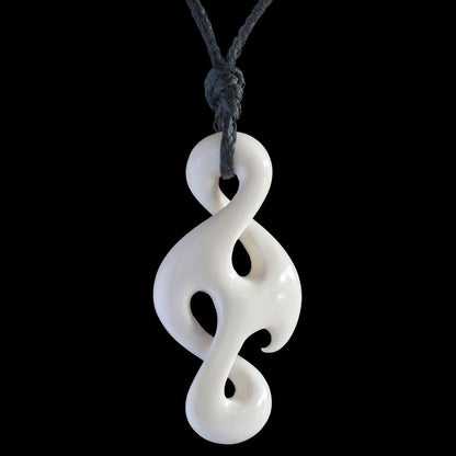Eternity Twist, hand-crafted bone pendant