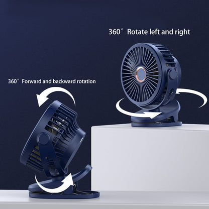 Portable Mini Clip Fan 4 Speed Adjustable USB Rechargeable