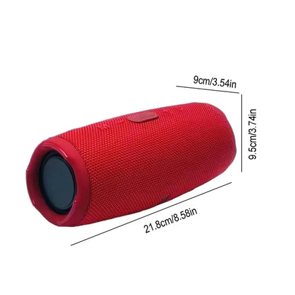 Outdoor Portable Waterproof Bluetooth Speaker (Red)