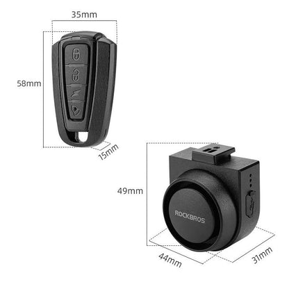 Bike Alarm with Remote Wireless Anti-Theft Horn