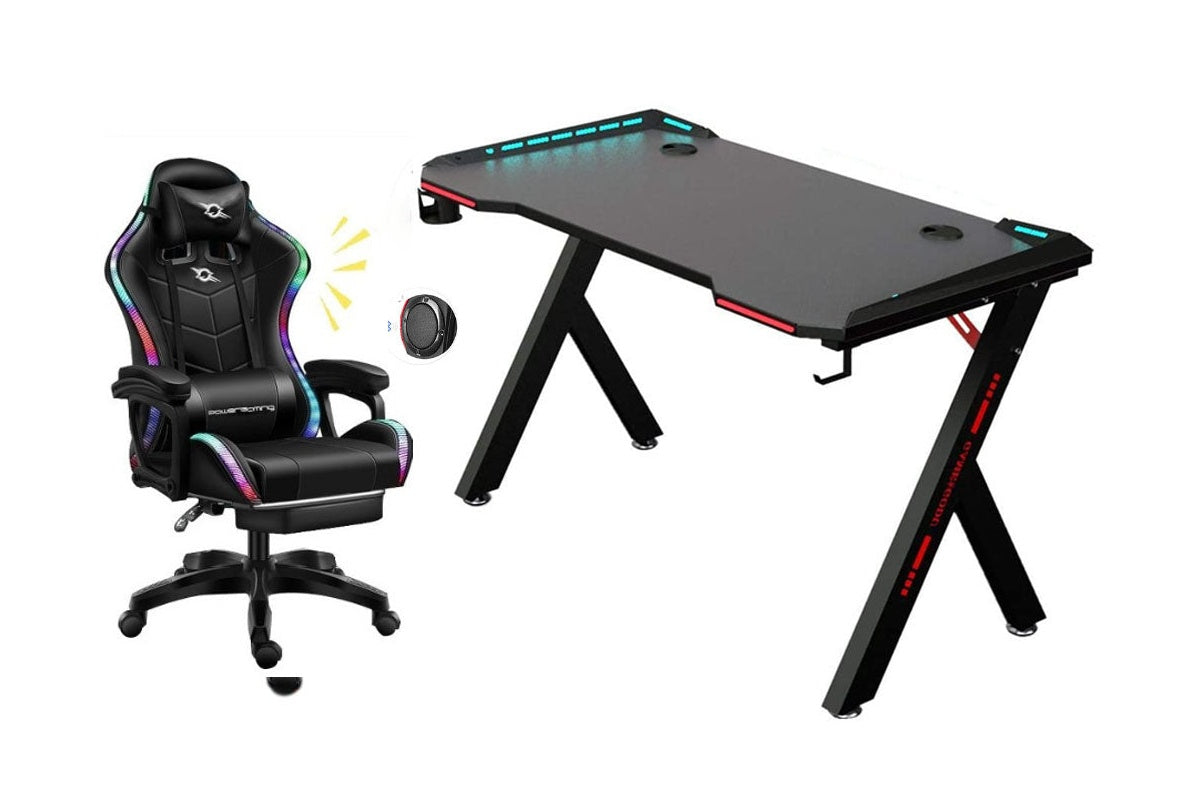 Gaming Chair With Gaming Desk Table
