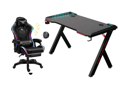 Gaming Chair With Gaming Desk Table