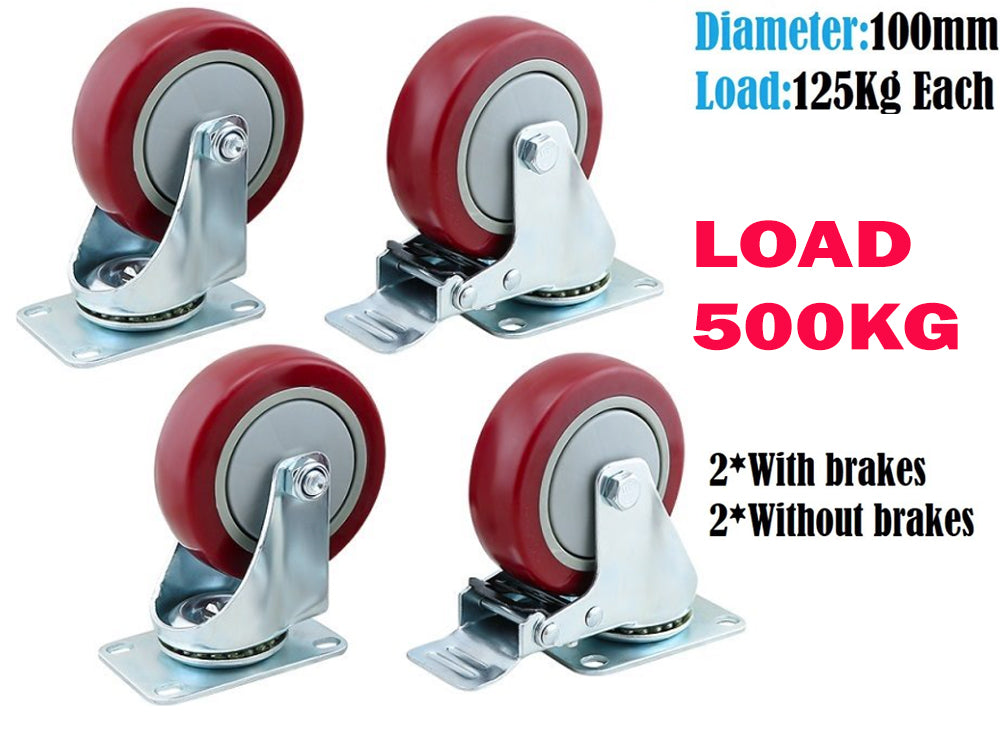 Caster Wheels Trolley Wheels Kit