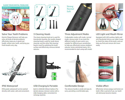 Electric Dental Calculus Remover Tooth Cleaner