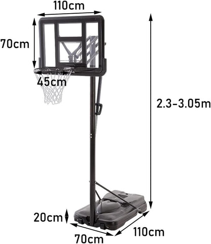 Basketball Hoop with stand height adjustable Hoop 3M