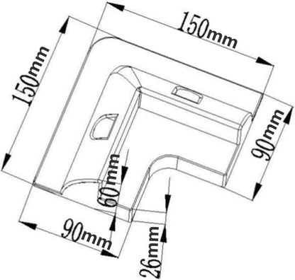 4 Solar Panel Mounting Bracket Black Corner Set Kit