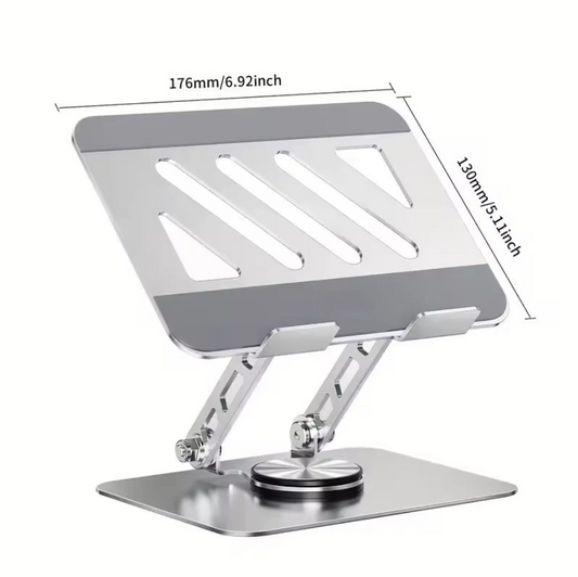 Adjustable 360 Degree Rotating Foldable Laptop Stand with Cooling Mount