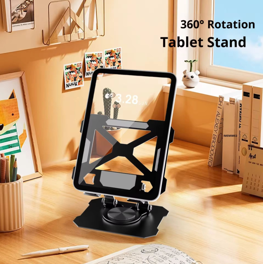 Multifunctional 360 Degree Rotation Adjustable Metal Stand for Tablet, PC & Desktop