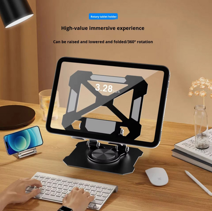 Multifunctional 360 Degree Rotation Adjustable Folding Metal Tablet Stand