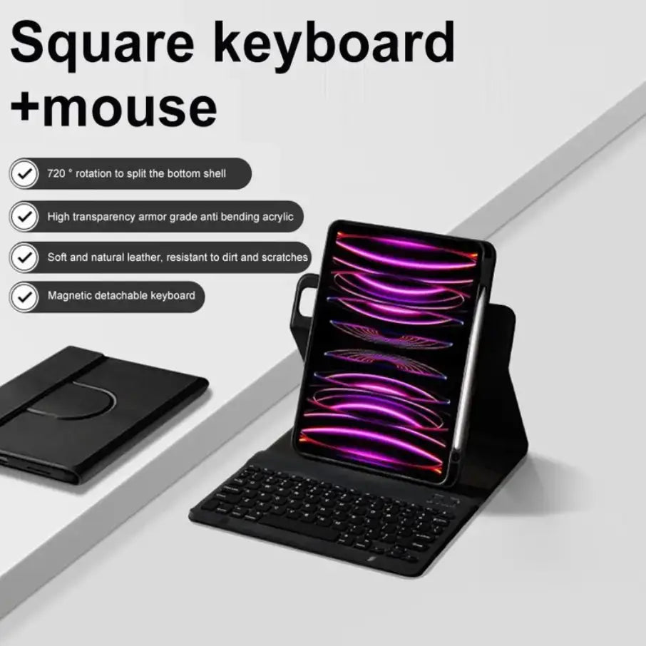 360° Rotating iPad Air 9.7" 2nd Generation (2014) Keyboard Case with Wireless Bluetooth Keyboard