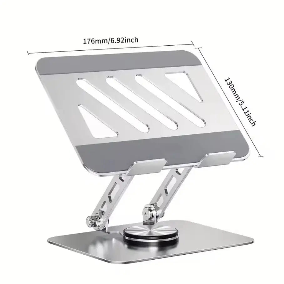 360° Rotating Laptop Stand | Adjustable Foldable Aluminum Alloy Desk Holder for Laptop & Tablet