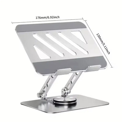 360° Rotating Laptop Stand | Adjustable Foldable Aluminum Alloy Desk Holder for Laptop & Tablet