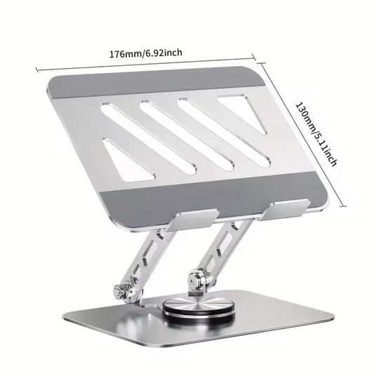 360° Rotating Laptop Stand | Adjustable Foldable Aluminum Alloy Desk Holder for Laptop & Tablet