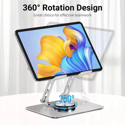 360° Rotating Laptop Stand | Adjustable Foldable Aluminum Alloy Desk Holder for Laptop & Tablet
