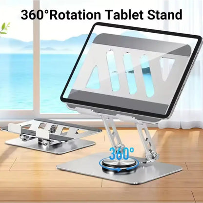 360° Rotating Laptop Stand | Adjustable Foldable Aluminum Alloy Desk Holder for Laptop & Tablet