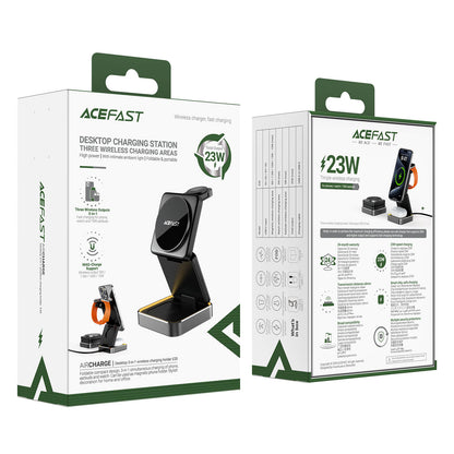 Acefast 3-in-1 15W Foldable Wireless Magnetic Charging Stand with Ambient Light E20