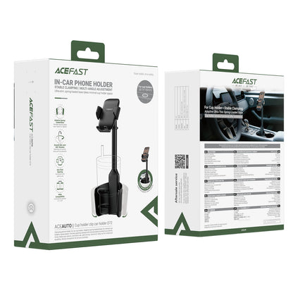 Acefast Car Cup Holder Phone Mount with One Touch Auto Clamp D72