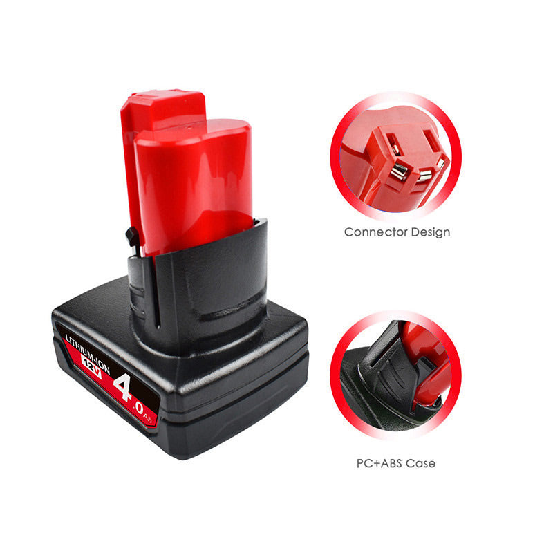 Compatible Replacement Milwaukee Battery M12 12V 4Ah Battery