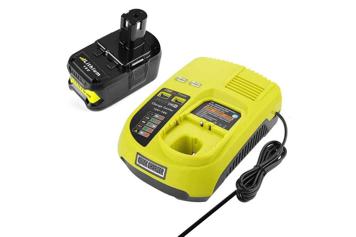 RYOBI 18V 4Ah Battery and Ryobi Battery Charger Compatible Replacement