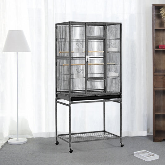 54’’H Mobile Large Parrot Cage w/ Stand