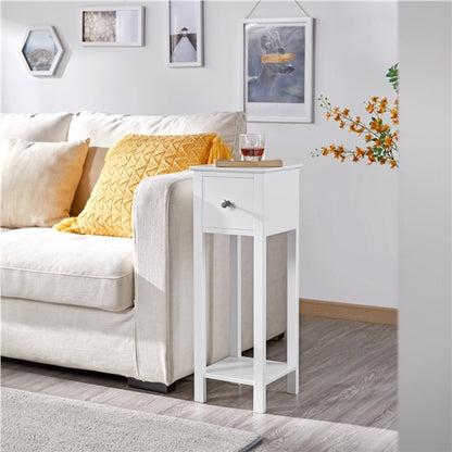 Minimalist Slim Bedside Table End Table With Storage Drawer