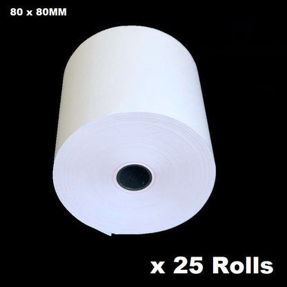 (25 Rolls) 80mm x 80mm  Thermal Paper Receipt Rolls 65m/roll