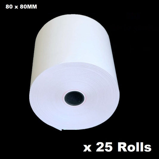 (25 Rolls) 80mm x 80mm  Thermal Paper Receipt Rolls 65m/roll