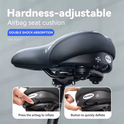 Comfort Air Bike Saddle Inflatable Shock Absorbing Seat for MTB Road Bikes