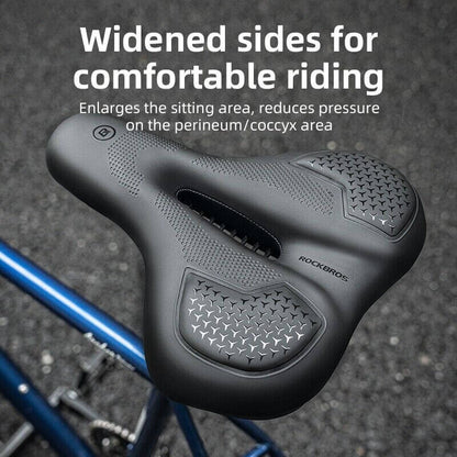 Bicycle Saddle Shockproof Cycling Bike Seat PU Leather Comfortable