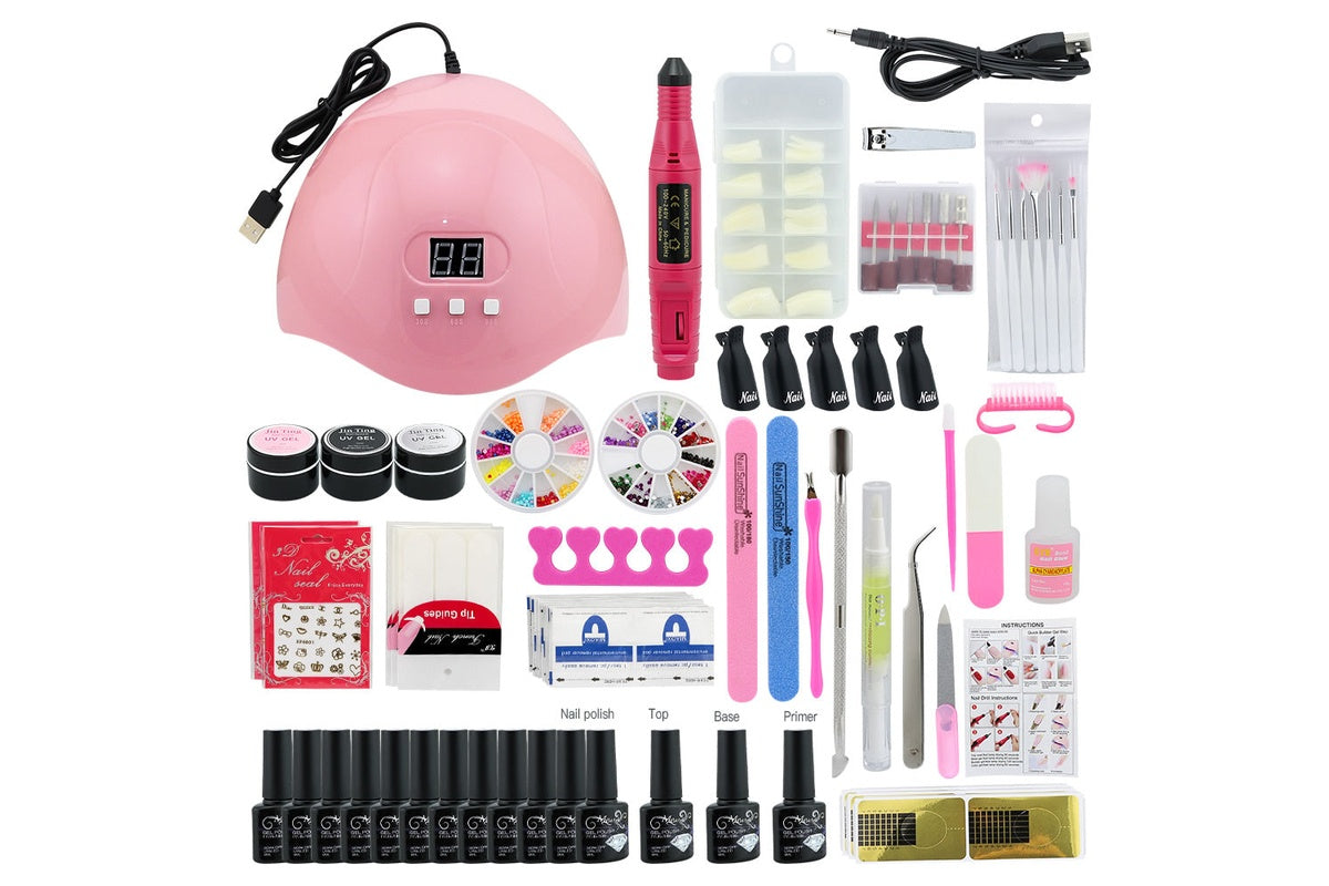 LED Auto Lamp UV Gelish Kit Set Gel Nail Dryer Polish