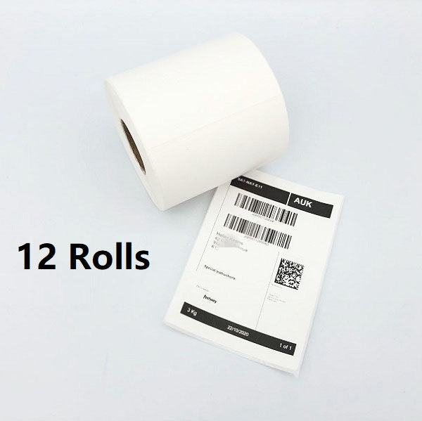 12 Rolls Premium 100x150mm Direct-thermal labels 350pcs/roll Self Adhesive Label