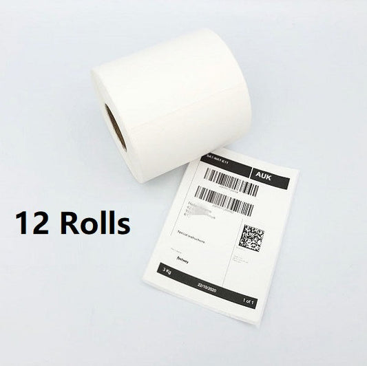 12 Rolls Premium 100x150mm Direct-thermal labels 350pcs/roll Self Adhesive Label