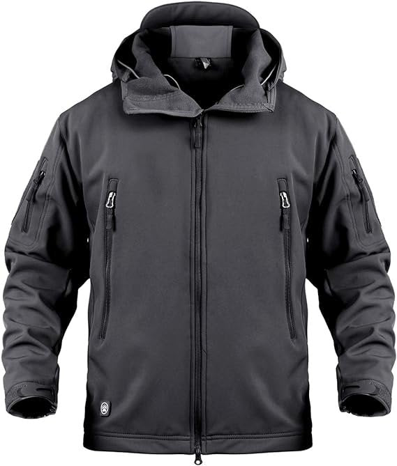 Men's Military Tactical Soft Shell Jacket Coat Water Resistant Windbreaker