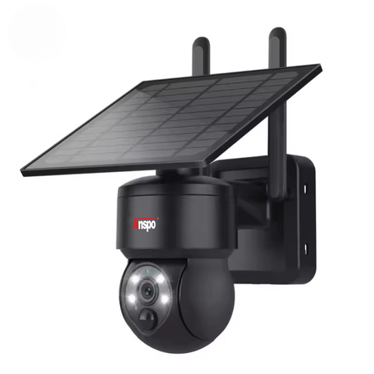 Anspo WIFI SOLAR security camera wireless free batteries and 64GB card Black