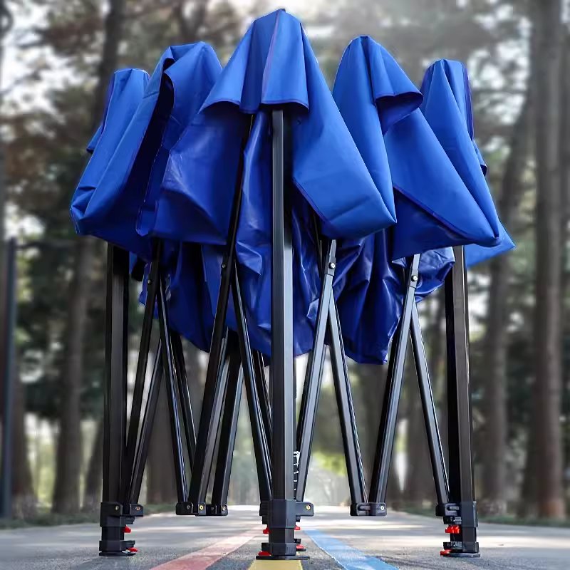 2.5x2.5M Strong Outdoor Tent Oxford Gazebo Waterproof Auto Button Hexagonal Pole