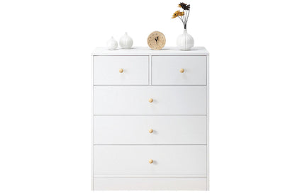 Tallboy Modern White Tall boy Chest of Drawers Dresser