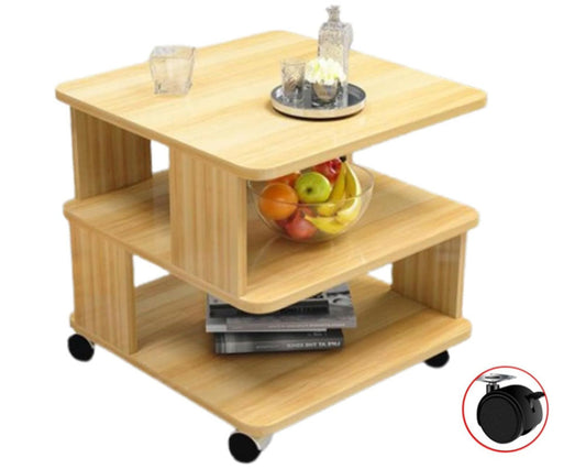 Coffee Table Side Table with Wheels
