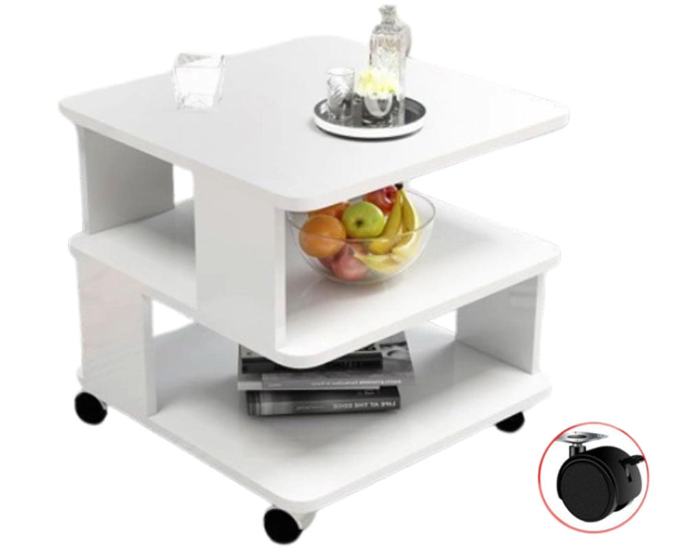Coffee Table Side Table with Wheels