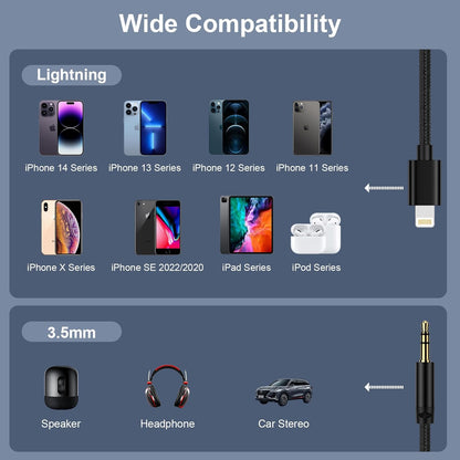 iPhone Lightning to AUX Cable 1m