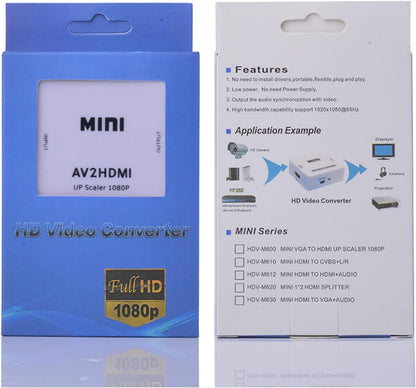 RCA AV to HDMI Mini Video Audio Converter