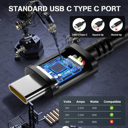 65W Lenovo Laptop Charger USB C - Fast USB C 65W Lenovo Laptop Charger