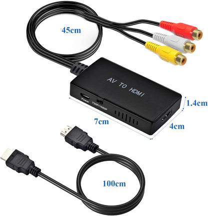 RCA to HDMI Converter AV to HDMI Adapter