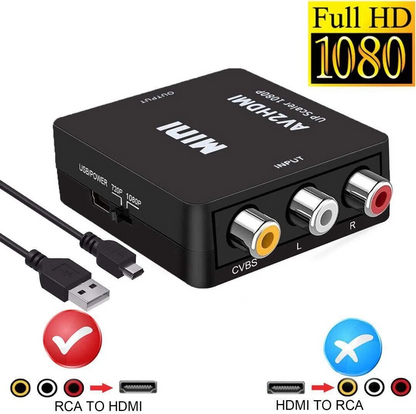 RCA AV to HDMI 1080P Mini Video Audio Converter