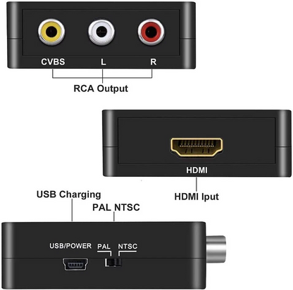 RCA AV to HDMI 1080P Mini Video Audio Converter