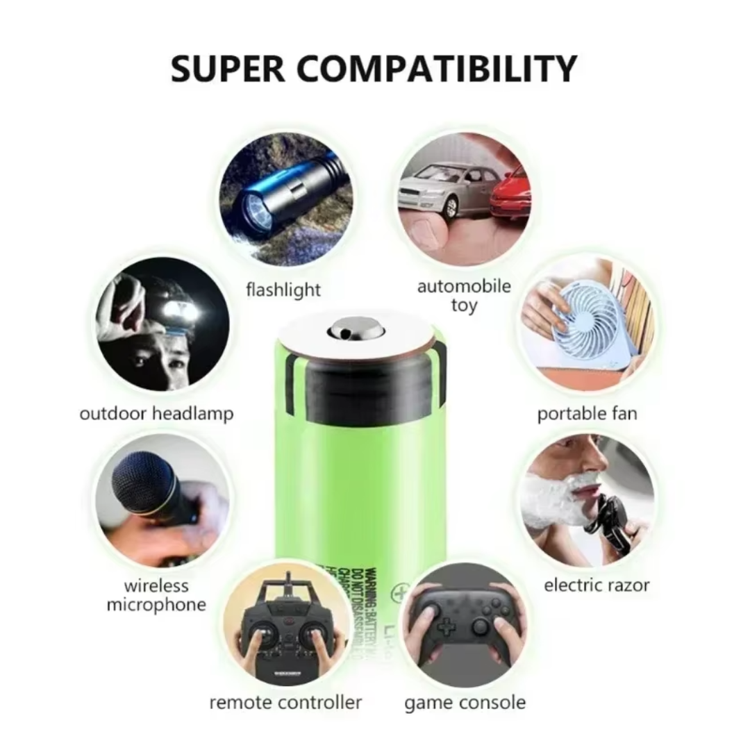 18650 Rechargeable Batteries 2pcs (Button Top)